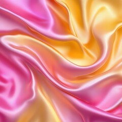 Obraz premium Silk background or texture in pink and yellow colors