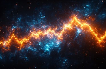 Naklejka premium Abstract digital background with glowing connections and nodes in dark background