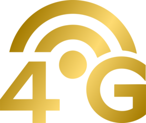 Golden Internet 4G signal icon