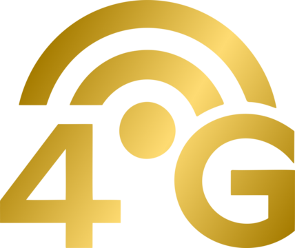 Golden Internet 4G signal icon