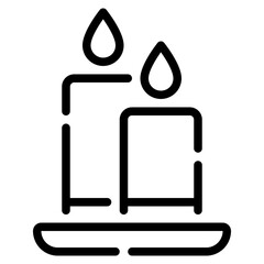 Stylish Candle Icon for Modern Designs