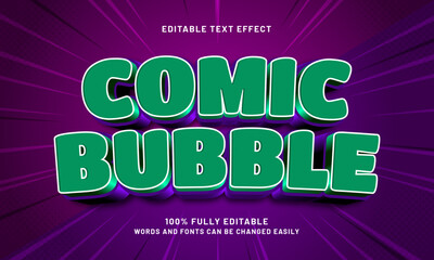 comic bubble editable text effects with a kids and comic theme