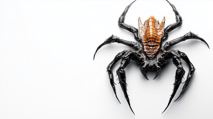 Alien arachnid on white background