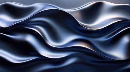 Fototapeta premium White background, 3D rendering of light black waves