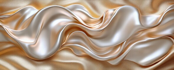 Obraz premium White background, 3D rendering of light white waves