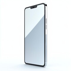A sleek smartphone design featuring a large, glossy screen and minimal bezels, showcasing modern technology and user-friendly aesthetics.