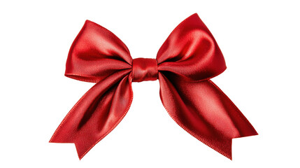 Fototapeta premium Vibrant Red Satin Ribbon Bow