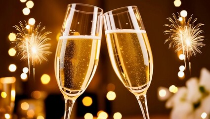 two glasses of champagne