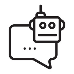 Chatbot line icon