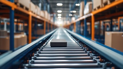 Factory engineer implementing automated material handling systems