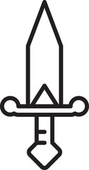 Dagger Icon Line Art
