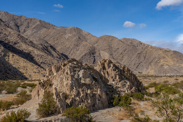 Metasedimentary Rocks / Marble( limestone). , Shiprock / Angel Cove Monument, Palm Springs, California. San Jacinto Mountains ,Salton Trough