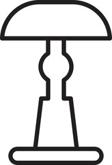 Lamp Icon Line Art
