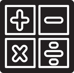 Calculator Glyph Icon
