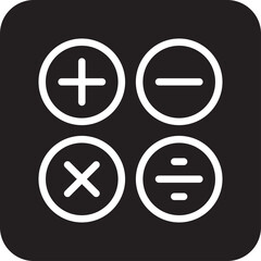 Calculator Glyph Icon
