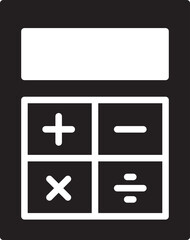 Obraz premium Calculator Glyph Icon 