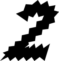2 TwoZigzag Wavy Number Distorted Italic