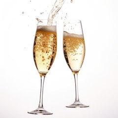 Celebration champagne cocktail glass.