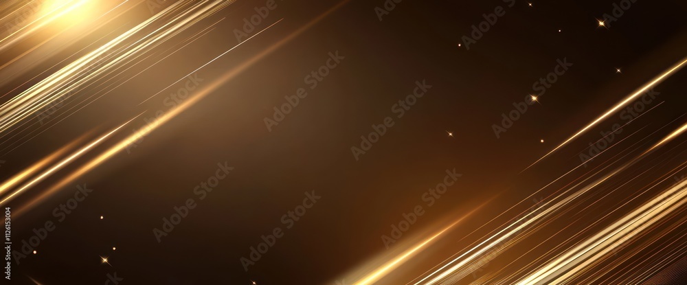 Aufkleber a dynamic abstract background with golden streaks and sparkles, ideal for design projects.