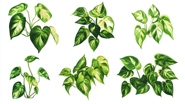 set of Dorniger ginster plant on white background