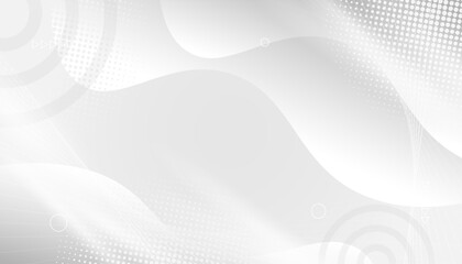 Abstract Monochrome Background with Waves and Dots