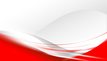 Abstract red waves on white background vector