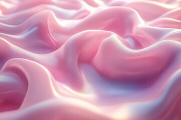 Obraz premium Abstract pink fabric with soft waves. Ideal for backgrounds, beauty, and fashion projects.