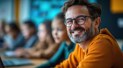 Fototapeta premium Education industry trends, transitioning to online learning platforms