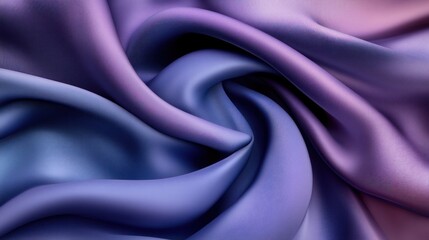 Obraz premium Soft, flowing fabric in shades of purple and blue