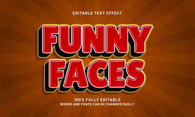 funny faces editable text effects with a happy and fun theme