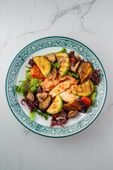 Tasty and juicy hot dish with sauces