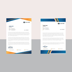 Corporate or business letterhead design template with 2 concept.
