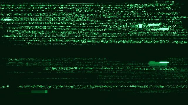 Various green screen glithc effects, pc analog display error, green phosphor screen error