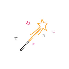 Wand Magic stick icon vector template symbol