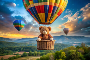 Fototapeta premium Teddy Day Background - Cute and Romantic Teddy Bear Design