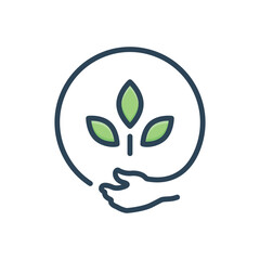 Color illustration icon for eco friendly