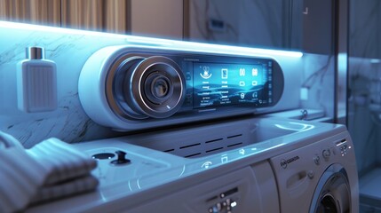 A smart washing machine with a touch interface and voice control