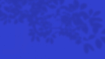 Blue Abstract Shadow Overlay: Subtle leaf shadows on a vibrant blue background