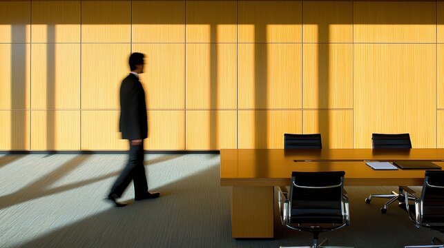 Exploring a modern office business professional in a stylish corporate setup