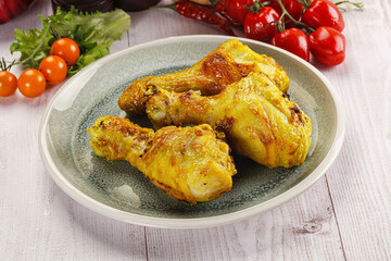 Roasted Chicken leg drumsticks with curry sauce