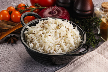Indian cuisine jeera basmati rice
