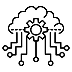 Obraz premium recognition neural network icon