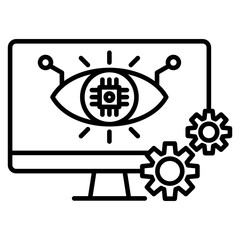 computer visual cortex icon