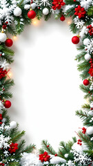 Christmas border frame copy space area