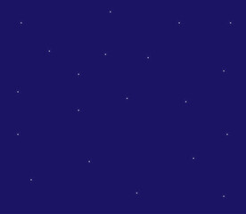 The background is a blue sky and snowflakes are light