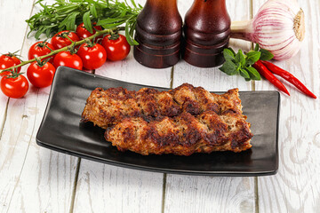 Chicken kebab minced meat and spices