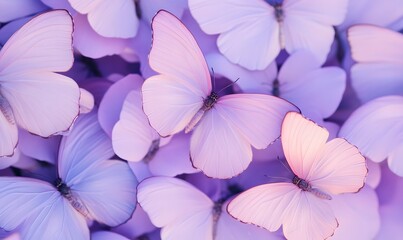 beautiful violet butterflies, Generative AI 
