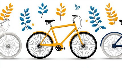 Fototapeta premium Vintage Bicycle Seamless Pattern Design