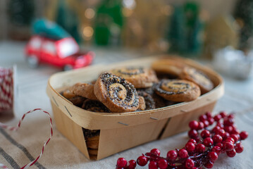 Christmas cookies with festive decoration