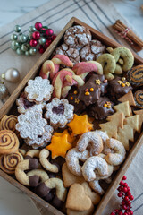 Christmas cookies with festive decoration